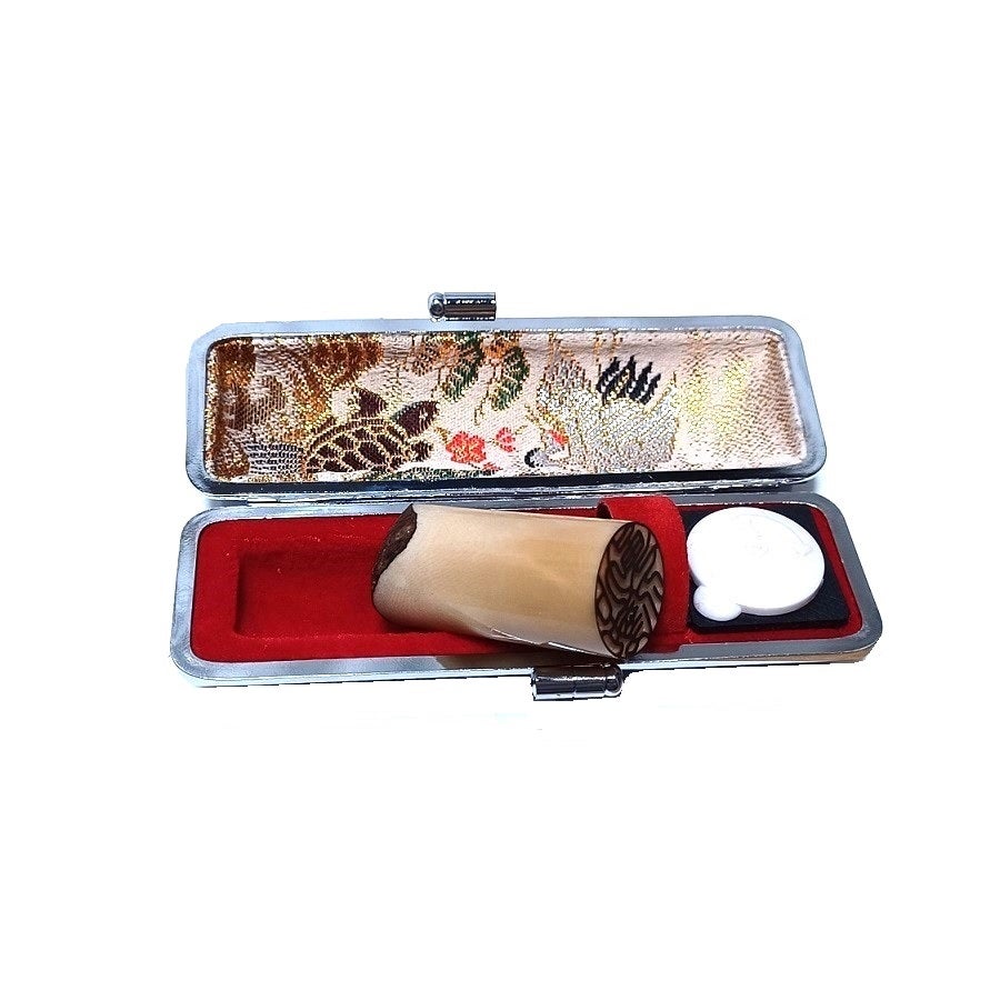 象牙椰子(18✕40mm)鮫田流 甲州手彫り印／売上金額の5％をアフリカ象の